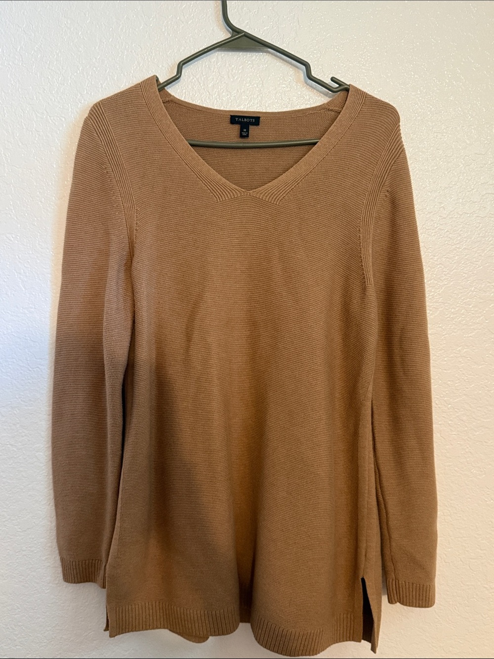 Beautiful  Talbots long sweater Medium Brown Tan EUC